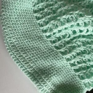 Handmade Mint green reusable bag / makret bag / tote bag